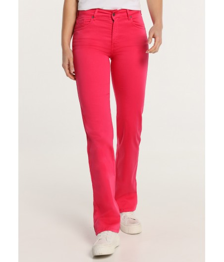 CIMARRON - CLAUDIA-NECTAR - Pantalon Color | Straight - Tiro Corto Elastic Saten  | Tallaje en Pulgadas
