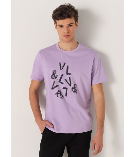 V&LUCCHINO - T shirt manche courte Logo Craie