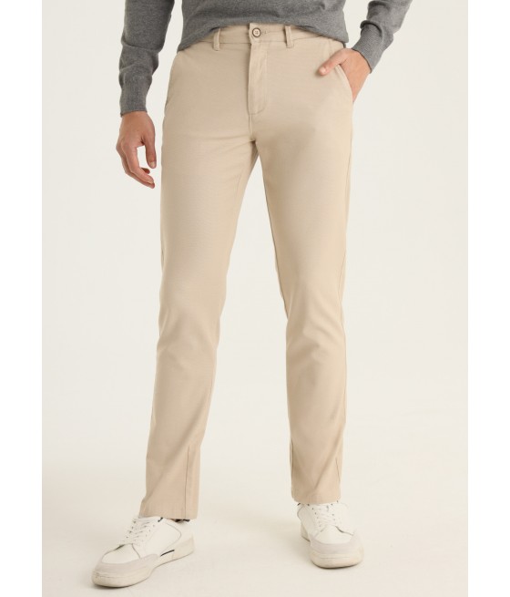 BENDORFF - Pantalon Chino  Coupe Slim - Taille Moyenne Dobby texture |Tailles en pouces