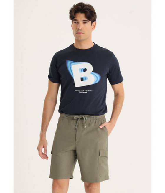 BENDORFF - Cargo Bermuda Shorts - Mittlere Passform mit Mehrfachtaschen|Größe in Inch