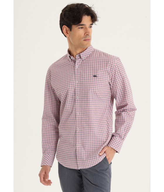 V&LUCCHINO - Chemise manches longue Carreaux Vichy