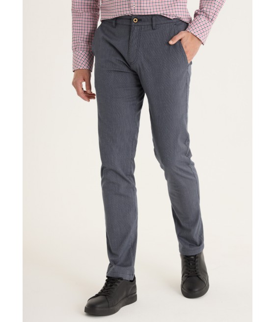 V&LUCCHINO - Pantalon Chino Slim - Tiro Medio con tapetas|Tallaje en Pulgadas