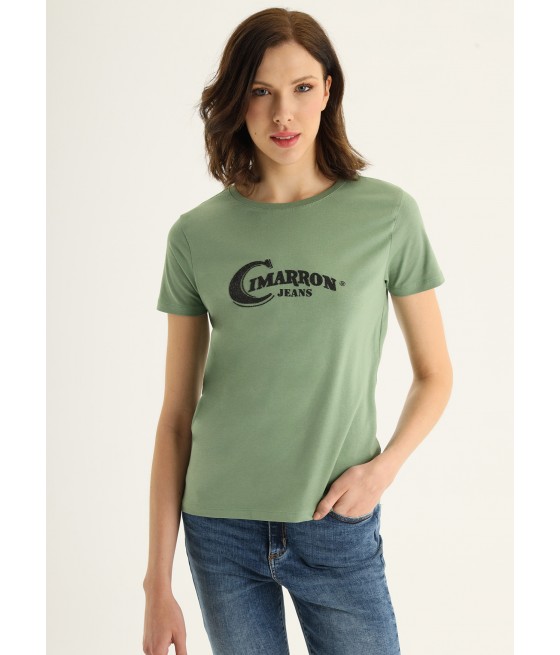 CIMARRON - ZAYA-APRIL T-shirt en coton bio manches courtes col rond