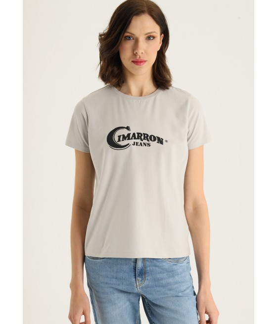 CIMARRON - ZAYA-APRIL T-shirt en coton bio manches courtes col rond
