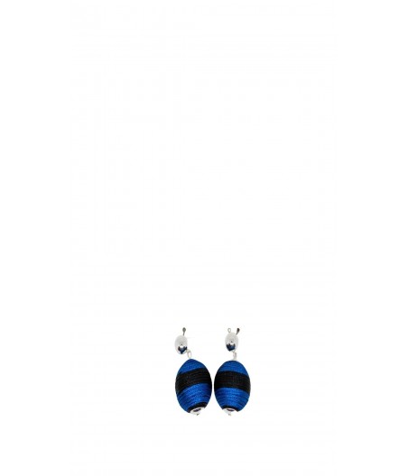 V&LUCCHINO - Kugel-Ohrringe Blau/Schwarz