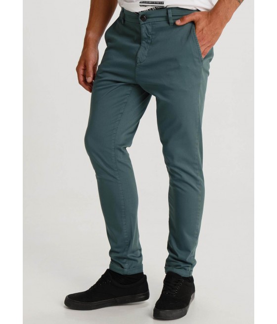 SIX VALVES - Pantalon Chino Saten Color Slim  | Size in Inches