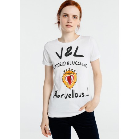 V & L DE VICTORIO & LUCCHINO - T-shirt Manches Courtes avec Pinces J, Adore